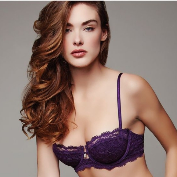 Montelle Romance a Paris Keyhole Balconnet Bra fuchsia purple NEW - Picture 7 of 7